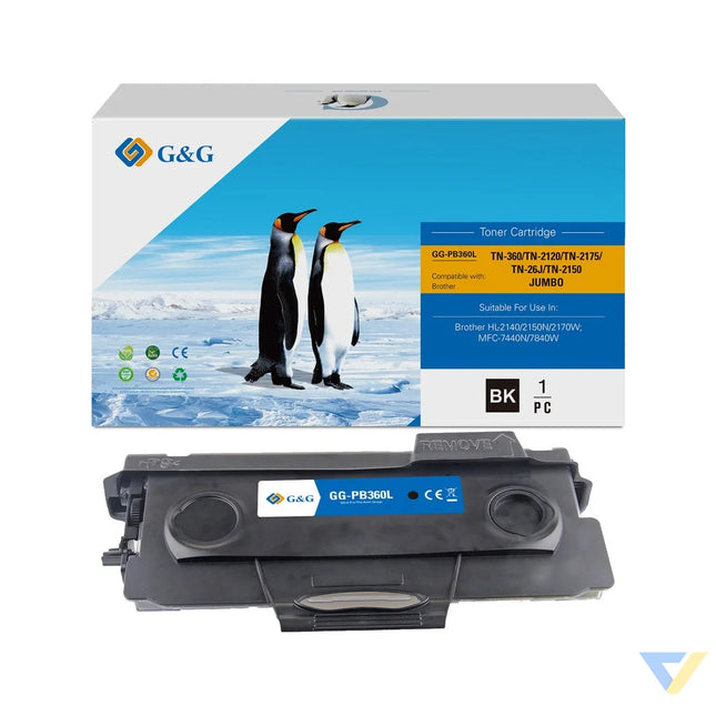G&G Compatible Brother TN-360/TN-2120/TN-2175/TN-26J/TN-2150 Toner Mono-0