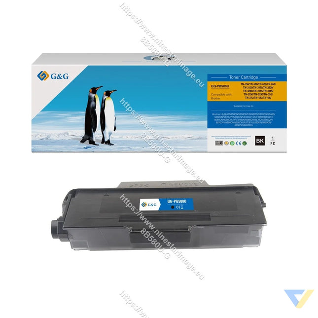 G&G Compatible Brother TN-550/TN-580/TN-620/TN-650/TN-3130/TN-3170/TN-3230/TN-3280/TN-35J/TN-37J/TN-43J/TN-48J/TN-3145/TN-3185/TN-3250/TN-3290 Toner Mono-0