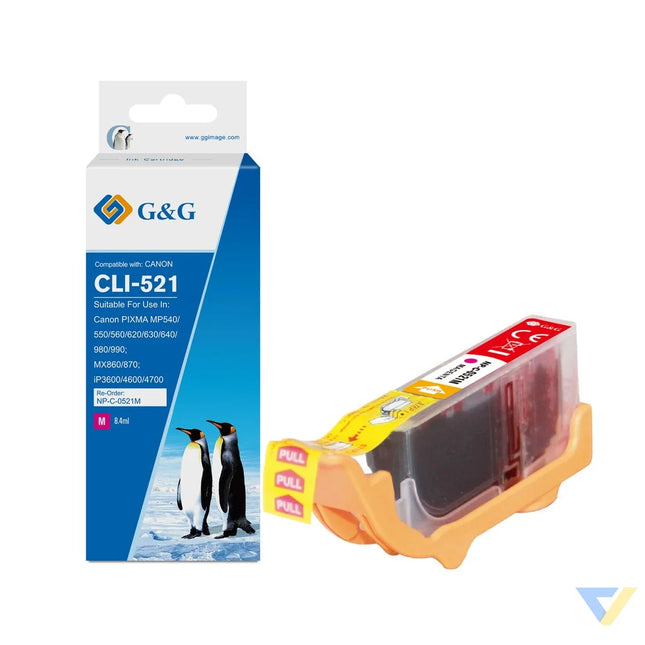 G&G Compatible Canon CLI-521M(with chip) Ink M-0