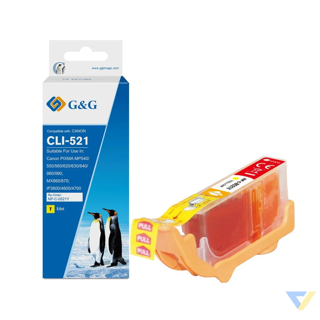 G&G Compatible Canon CLI-521Y(with chip) Ink Y-0