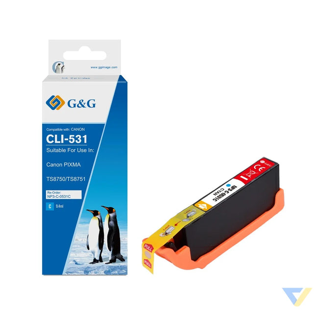 G&G Compatible Canon CLI-531 Inkjet Cartridge Cyan-0