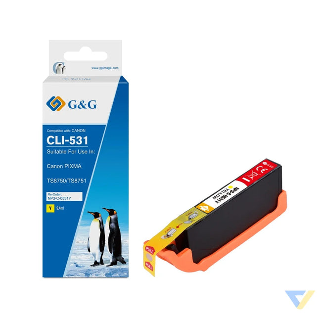 G&G Compatible Canon CLI-531 Inkjet Cartridge Yellow-0