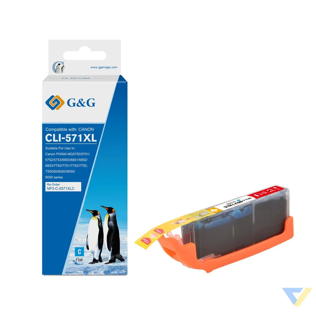 G&G Compatible Canon CLI-571XLC Ink C-0