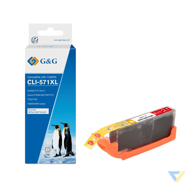 G&G Compatible Canon CLI-571XLGY Ink GY-0