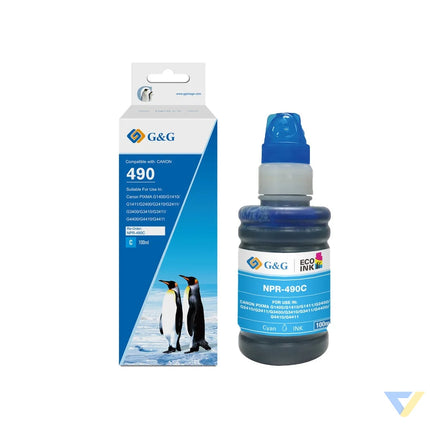 G&G Compatible Canon GI-490C Ecotank Ink C-0