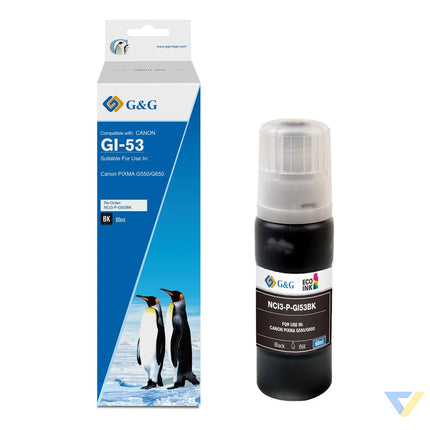 G&G Compatible Canon GI-53BK Ecotank Ink B-0
