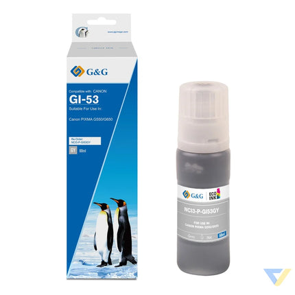 G&G Compatible Canon GI-53GY Ecotank Ink Gray-0