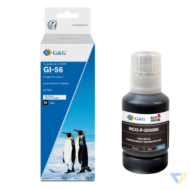 G&G Compatible Canon GI-56BK Ecotank Ink B-0