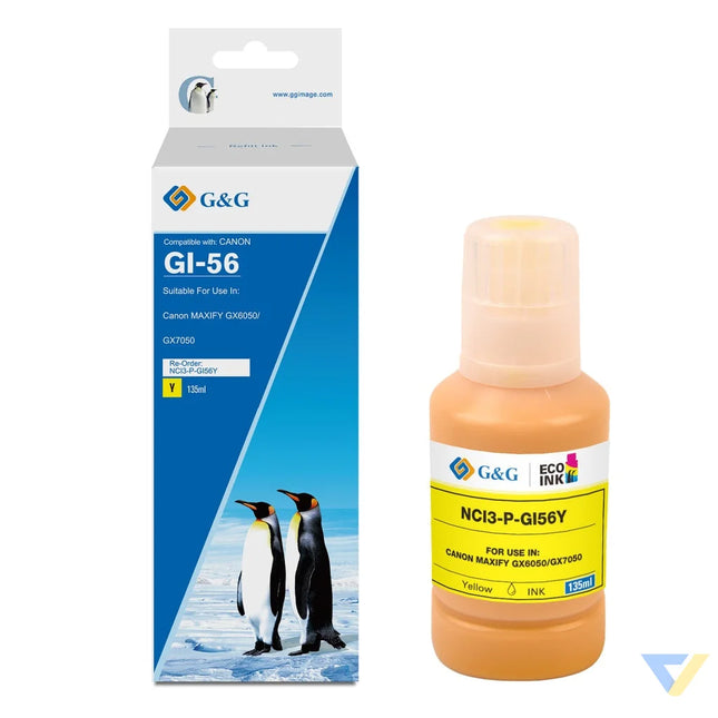 G&G Compatible Canon GI-56Y Ecotank Ink Y-0