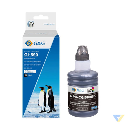 G&G Compatible Canon GI-590BK Ecotank Ink B-0