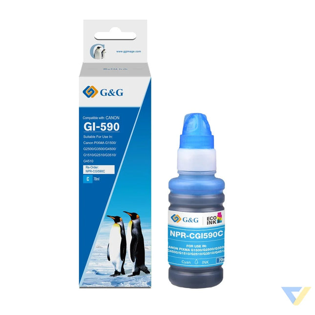 G&G Compatible Canon GI-590C Ecotank Ink C-0