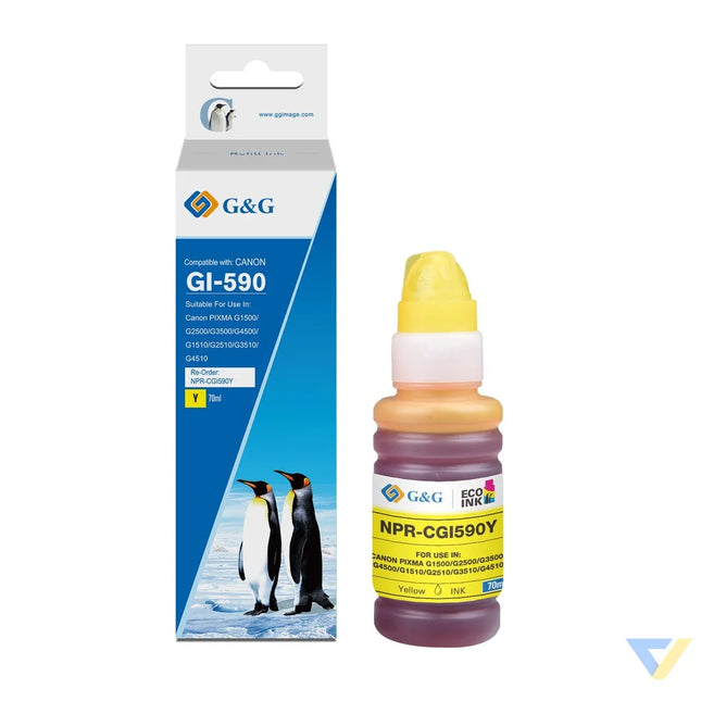 G&G Compatible Canon GI-590Y Ecotank Ink Y-0