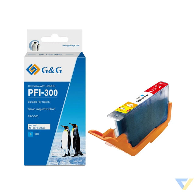 G&G Compatible Canon PFI-300 Inkjet Cartridge Cyan-0
