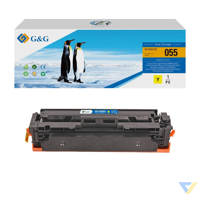G&G Compatible Canon Toner 055 Yellow/Cartridge 055 Yellow Toner Yellow-0