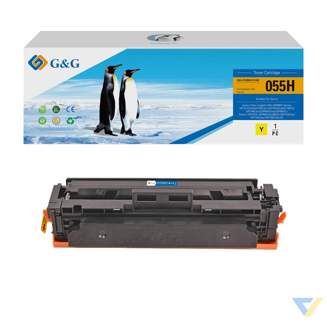 G&G Compatible Canon Toner 055H Yellow/Cartridge 055H Yellow Toner Yellow-0