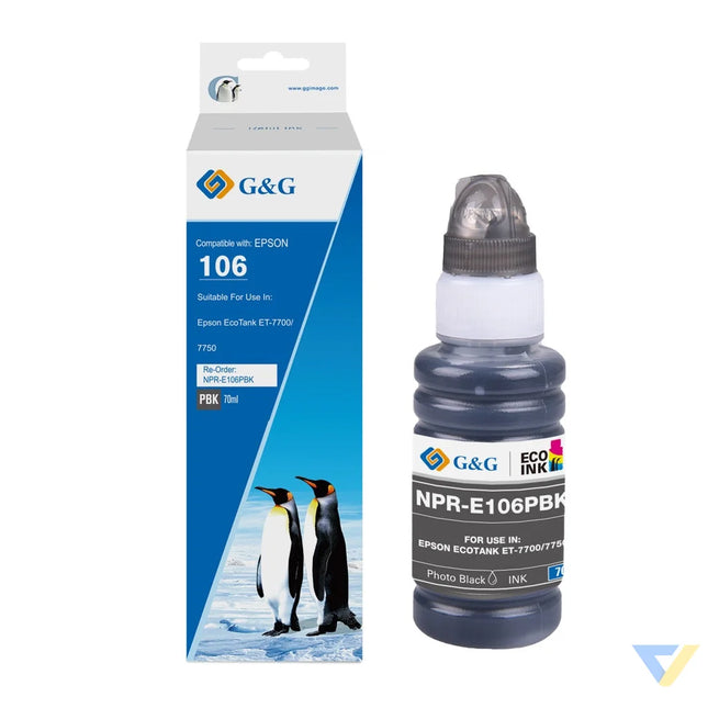 G&G Compatible Epson C13T00R140 Ecotank Ink Black-0
