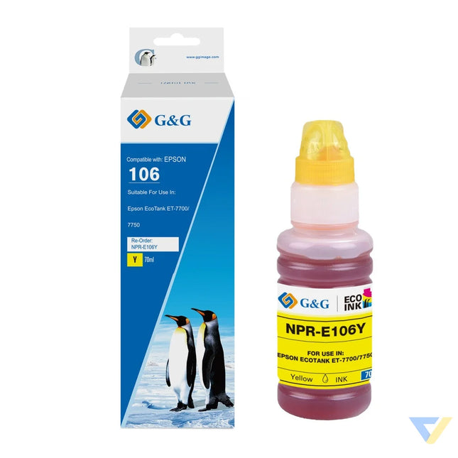 G&G Compatible Epson C13T00R440 Ecotank Ink Yellow-0