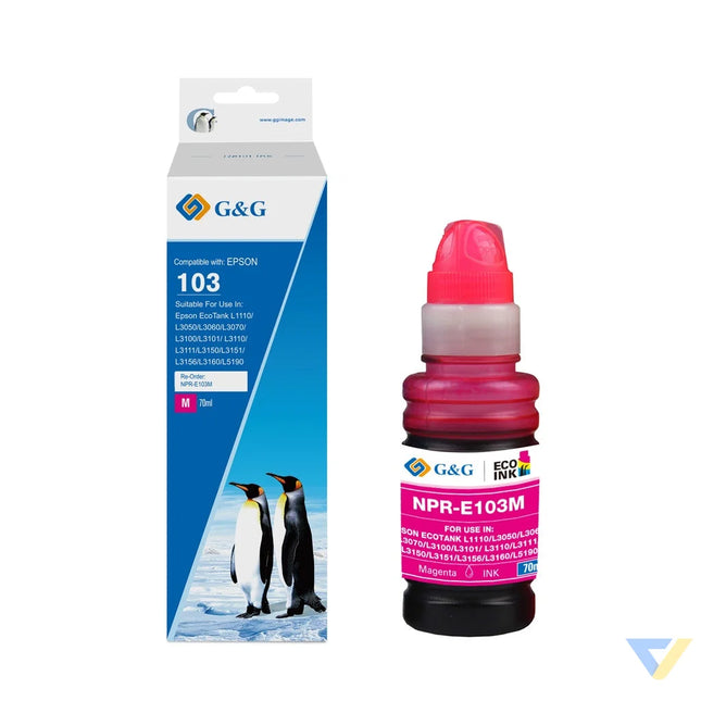 G&G Compatible Epson C13T00S34A Ecotank Ink Magenta-0