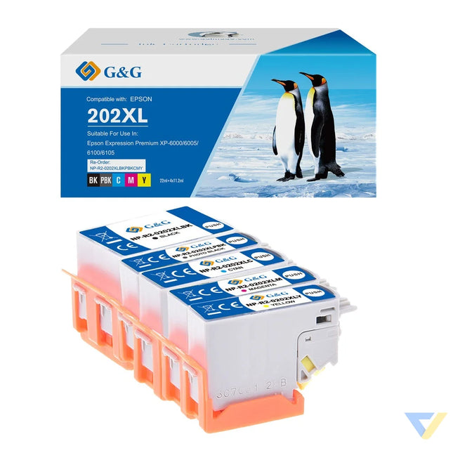 G&G Compatible Epson C13T02G74020 Ink BK/PBK/C/M/Y-0