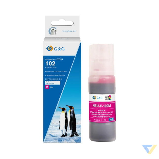 G&G Compatible Epson C13T03R340 (102) Ecotank Ink Magenta-0