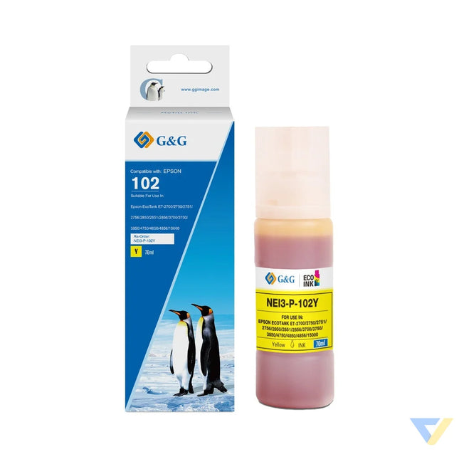 G&G Compatible Epson C13T03R440 (102) Ecotank Ink Yellow-0