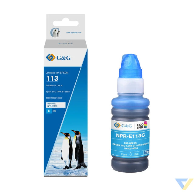 G&G Compatible Epson C13T06B240 Ecotank Ink Cyan-0