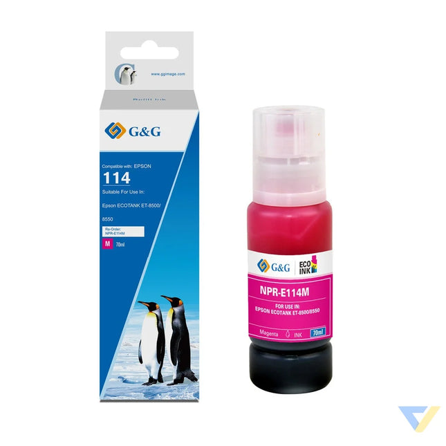 G&G Compatible Epson C13T07B340 (114) Ecotank Ink Magenta-0