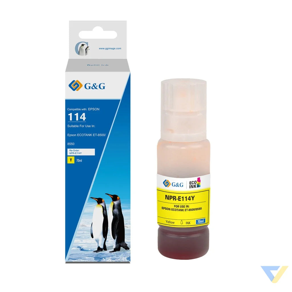 G&G Compatible Epson C13T07B440 (114) Ecotank Ink Yellow-0