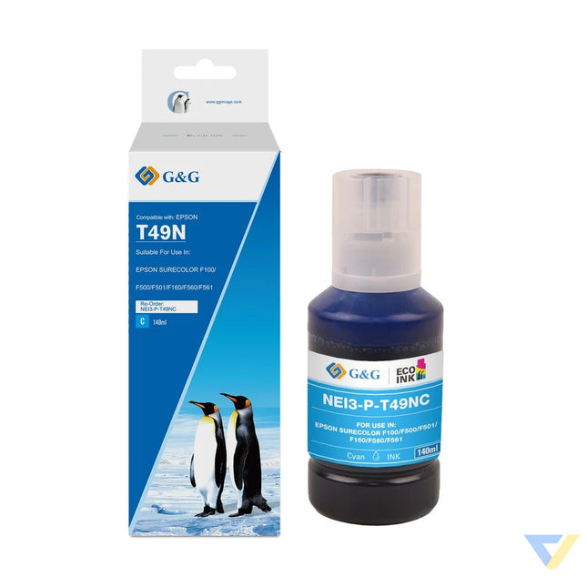 G&G Compatible Epson C13T49N200 (T49) Ecotank Ink Cyan-0