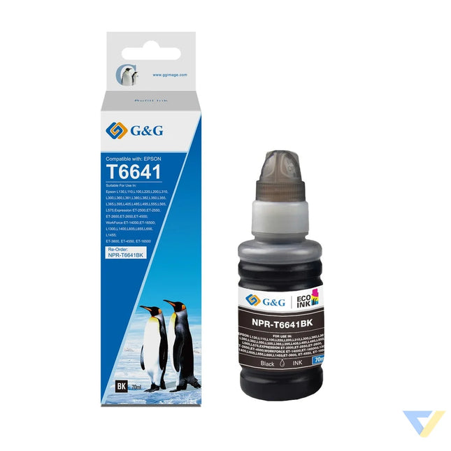 G&G Compatible Epson C13T66414A Ecotank Ink Black-0