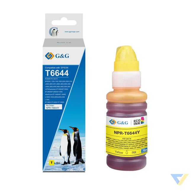 G&G Compatible Epson C13T66444A Ecotank Ink Yellow-0