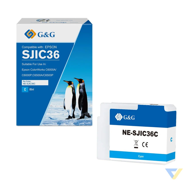 G&G Compatible Epson SJIC36P Inkjet Cartridge Cyan-0