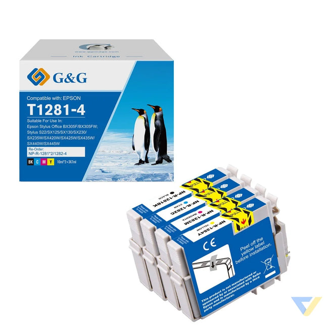 G&G Compatible Epson T1281*2/1282/1283/1284 Ink BK/BK/C/M/Y-0
