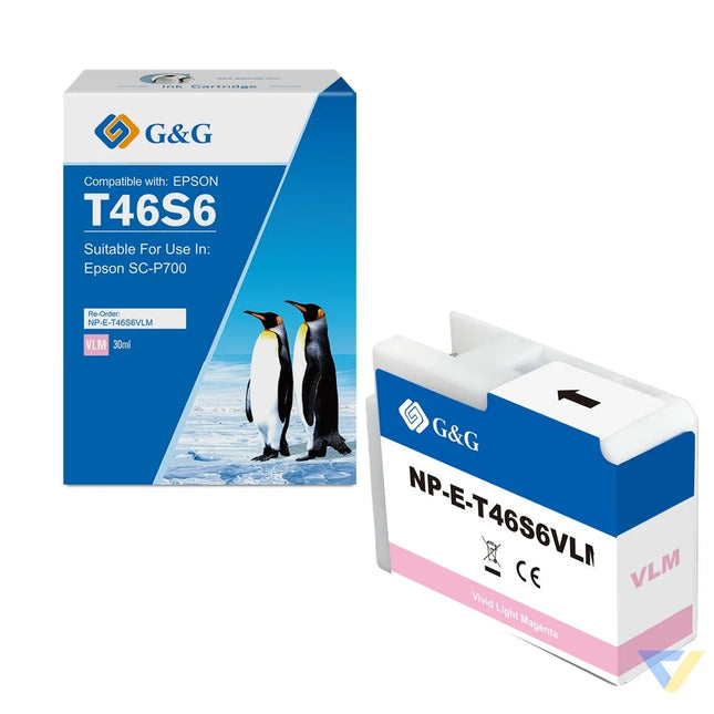 G&G Compatible Epson T46S6VLM(PG) Inkjet Cartridge Vivid Light Magenta-0