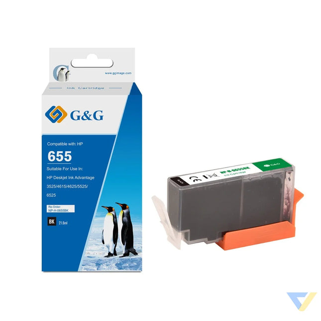 G&G Compatible HP 655 BK Ink B-0