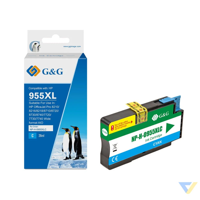 G&G Compatible HP 955XL Inkjet Cartridge Cyan-0