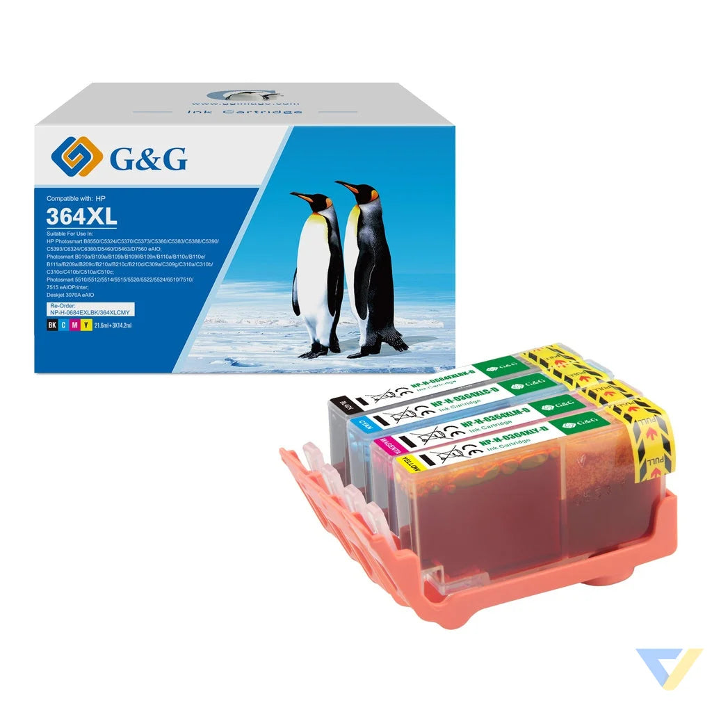 G&G Compatible HP CB322EE (HP364XL) Ink BK/C/M/Y-0
