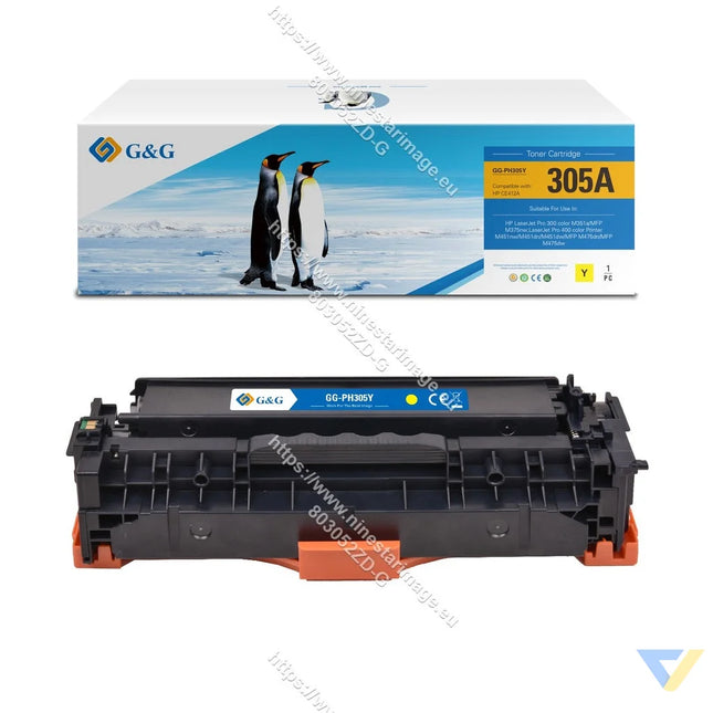 G&G Compatible HP CE412A Toner Yellow-0