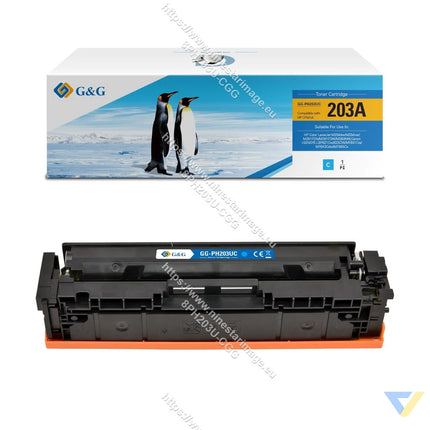 G&G Compatible HP CF541A/Toner 054 Cyan/CF401A/Cartridge 045 Cyan Toner Cyan-0