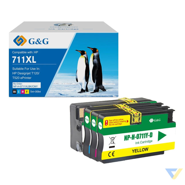 G&G Compatible HP CZ130A/131A/132A/133A Ink BK/C/M/Y-0