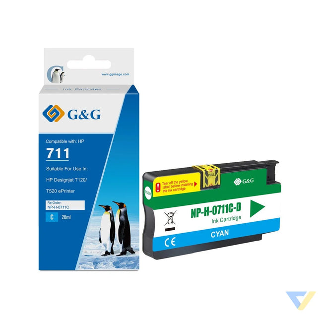 G&G Compatible HP CZ130A(HP711) Ink C-0