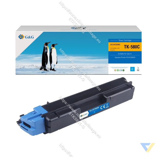 G&G Compatible Kyocera TK-580C Toner Cyan-0