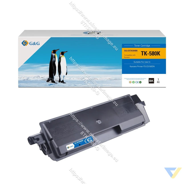 G&G Compatible Kyocera TK-580K Toner Black-0