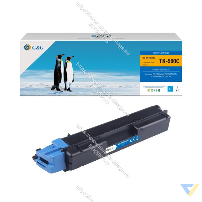 G&G Compatible Kyocera TK-590C Toner Cyan-0