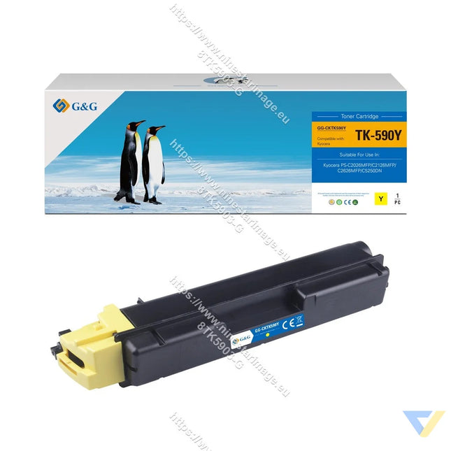 G&G Compatible Kyocera TK-590Y Toner Yellow-0