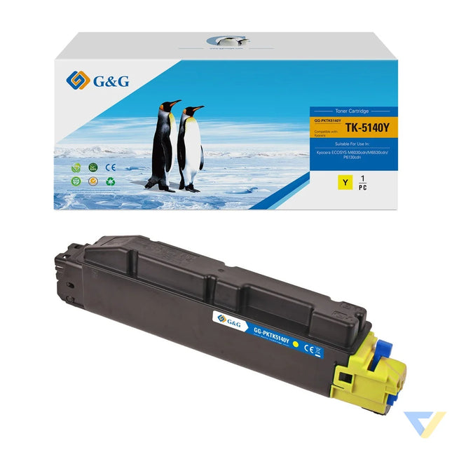G&G Compatible Kyocera TK5140Y Toner Yellow-0