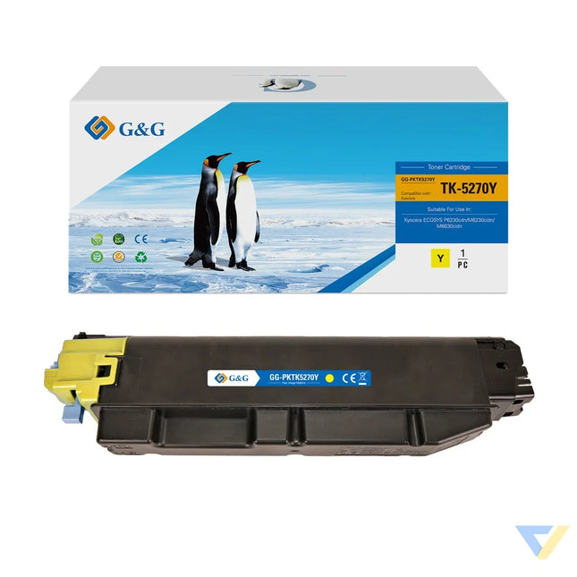G&G Compatible Kyocera TK5270Y Toner Yellow-0