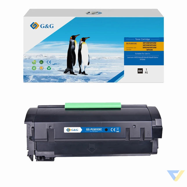 G&G Compatible Lexmark 50F1U00/50F4U00/50F2U00/50F5U00/50F0UA0/50F3U00/50F5U0E Toner Mono-0