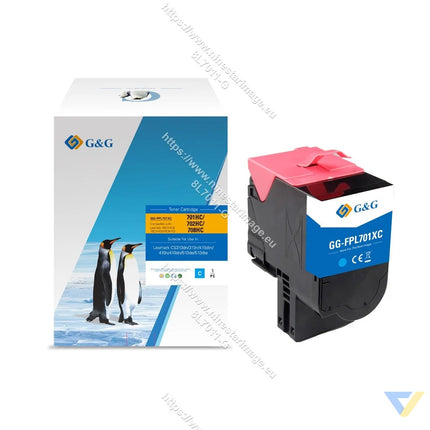 G&G Compatible Lexmark 70C1HC0/70C2HC0/70C8HC0 Toner Cyan-0
