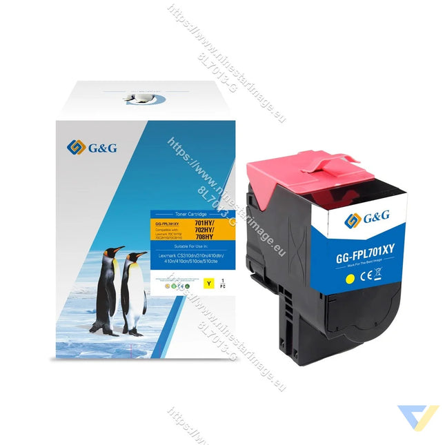 G&G Compatible Lexmark 70C1HY0/70C2HY0/70C8HY0 Toner Yellow-0